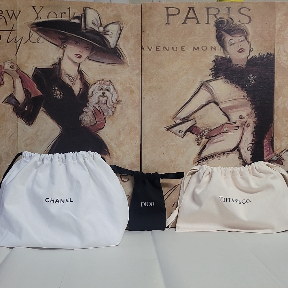 Chanel, Dior & Tiffany Dust Bag Bundle